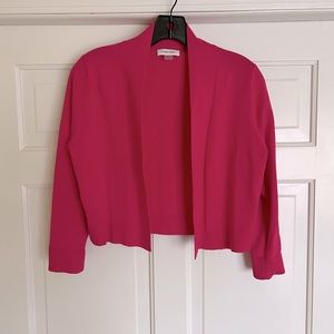 Calvin Klein 3/4 Sleeve Open Front Rayon Cropped Shrug
